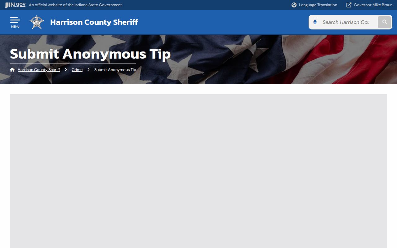 Harrison County Sheriff anonymous tip form